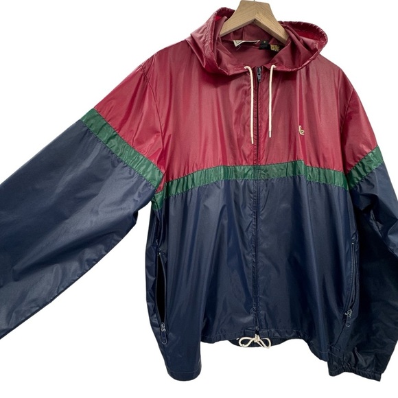 Vintage 90s Jacket Izod Lacoste Windbreaker Lightweight Hooded Full Zip | Medium - Picture 5 of 9